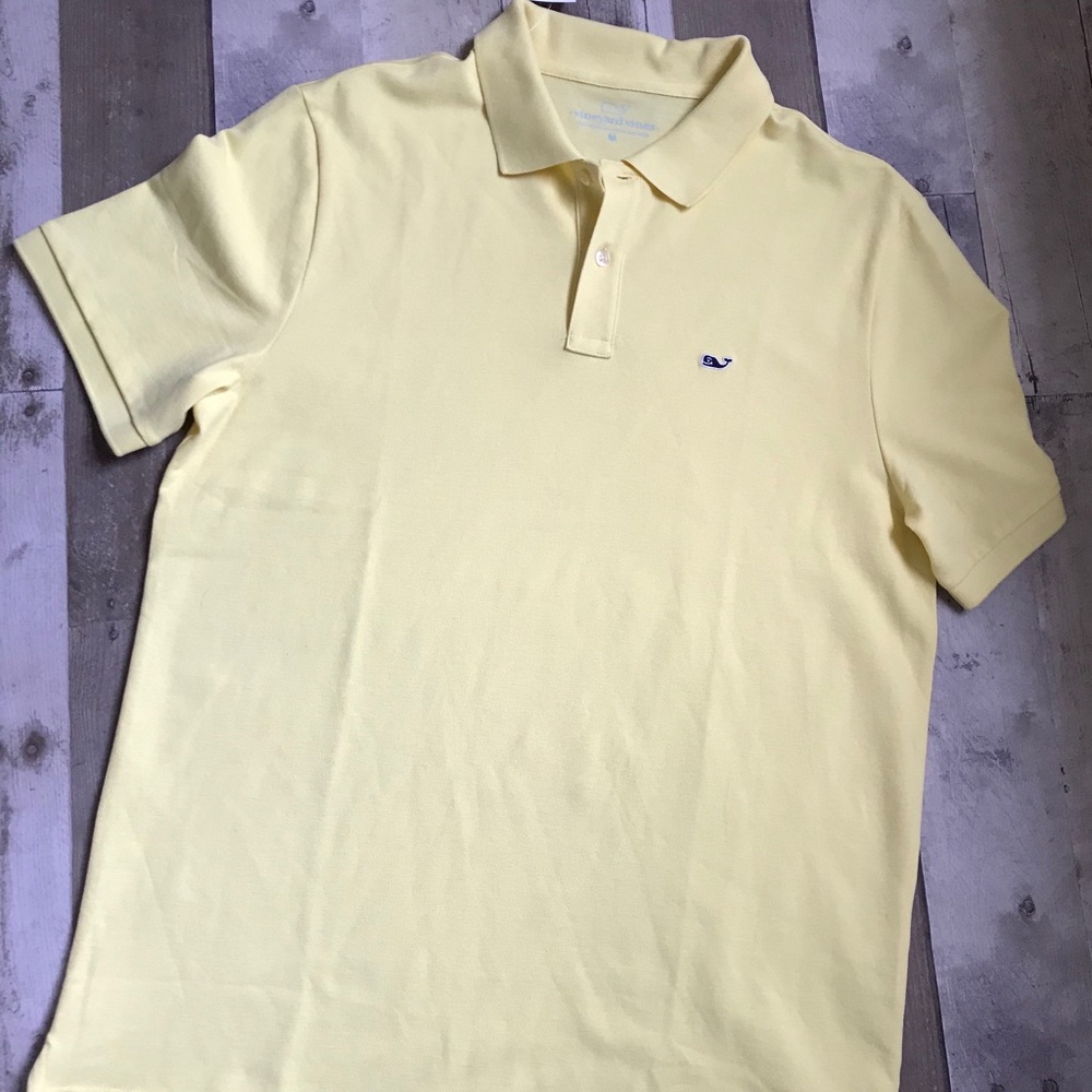 Men’s Vineyard Vines Yellow Polo Shirt NWT